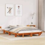 Vidaxl cadre de lit cire marron 140x190 cm bois de pin massif meuble de chambre à coucher sommier lit ... Vidaxl cadre de lit cire marron 140x190 cm bois de pin massif meuble de chambre à coucher sommier lit ...