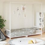 Vidaxl cadre de lit pour enfants lit simple avec sommier � lattes meuble de chambre � coucher scandinave ...