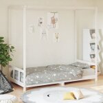 Vidaxl cadre de lit pour enfants, lit simple avec sommier  lattes, meuble de chambre  coucher, scandinave, ...