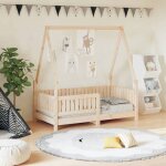 Vidaxl cadre de lit pour enfants lit simple avec sommier � lattes meuble de chambre � coucher scandinave ...