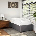 Vidaxl cadre de lit gris 80x200 cm similicuir sommier cadre de lit plateforme cadre de lit rembourr ...