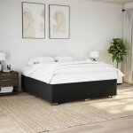 Vidaxl cadre de lit noir 180 x 200 cm tissu sommier cadre de lit plateforme cadre de lit rembourr meuble ...
