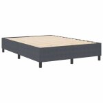 Vidaxl cadre de lit plateforme gris fonc� 140 x 190 cm tissu lit moderne �l�gant cadre en bois design ...