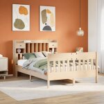 Vidaxl cadre de lit sans matelas 140x200 cm bois massif de pin meuble de chambre à coucher sommier lit ... Vidaxl cadre de lit sans matelas 140x200 cm bois massif de pin meuble de chambre à coucher sommier lit ...