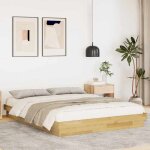 Vidaxl cadre de lit sans matelas 160x200 cm bois massif de ch�ne 3315731