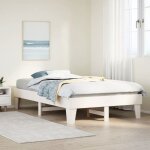 Vidaxl cadre de lit sans matelas blanc 120x190 cm bois de pin massif meuble de chambre à coucher sommier ... Vidaxl cadre de lit sans matelas blanc 120x190 cm bois de pin massif meuble de chambre à coucher sommier ...