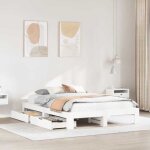 Vidaxl cadre de lit sans matelas blanc 140x200 cm bois de pin massif sommier cadre de lit double cadre ... Vidaxl cadre de lit sans matelas blanc 140x200 cm bois de pin massif sommier cadre de lit double cadre ...
