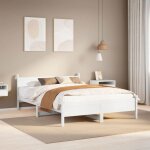 Vidaxl cadre de lit sans matelas blanc 160x200 cm bois de pin massif meuble de chambre à coucher sommier ... Vidaxl cadre de lit sans matelas blanc 160x200 cm bois de pin massif meuble de chambre à coucher sommier ...