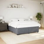 Vidaxl cadre de lit sans matelas gris fonc 200x200 cm velours 3284656