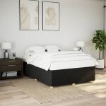 Vidaxl cadre de lit sans matelas noir 140x190 cm tissu 3284731