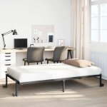 Vidaxl cadre de lit sans matelas pliable noir 90x190 cm acier cadre de lit en mtal cadre de lit pliable ...