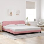 Vidaxl cadre de lit sans matelas lit rembourr� avec sommier � lattes lit double avec pied chambre � coucher ...