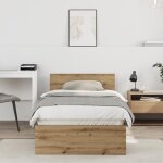 Vidaxl cadre de lit sans matelas ni t�te de lit en ch�ne artisanal 90x200 cm 871655