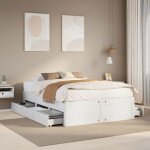 Vidaxl cadre de lit sans matelas avec tiroirs 140x190 cm bois de pin meuble de chambre à coucher lit ... Vidaxl cadre de lit sans matelas avec tiroirs 140x190 cm bois de pin meuble de chambre à coucher lit ...