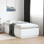 Vidaxl cadre de lit lit simple avec sommier à lattes lit adulte meuble de chambre à coucher moderne blanc ... Vidaxl cadre de lit lit simple avec sommier à lattes lit adulte meuble de chambre à coucher moderne blanc ...
