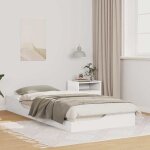 Vidaxl cadre de lit surlev blanc 80 x 210 cm bois massif en pin 873401