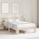 Vidaxl cadre de lit avec tte de lit 140x190 cm bois massif pin 872446