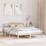 Vidaxl cadre de lit avec t�te de lit 140x200 cm bois massif pin 872062