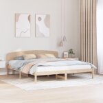 Vidaxl cadre de lit avec tte de lit 180x200 cm en bois massif de pin 872053