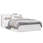 Vidaxl cadre de lit avec tête de lit blanc 120x190 cm bois pin massif meuble de chambre à coucher sommier ... Vidaxl cadre de lit avec tête de lit blanc 120x190 cm bois pin massif meuble de chambre à coucher sommier ...