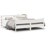 Vidaxl cadre de lit et tête de lit blanc 180x200 cm bois de pin massif sommier cadre de lit double cadre ... Vidaxl cadre de lit et tête de lit blanc 180x200 cm bois de pin massif sommier cadre de lit double cadre ...