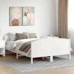 Vidaxl cadre de lit et tte de lit lit double avec sommier  lattes lit adulte meuble de chambre  coucher ...