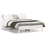 Vidaxl cadre de lit et tte de lit lit double avec sommier  lattes lit adulte meuble de chambre moderne ...