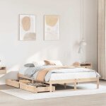 Vidaxl cadre de lit avec tiroirs 140x190 cm bois de pin massif sommier cadre de lit double cadre de lit ... Vidaxl cadre de lit avec tiroirs 140x190 cm bois de pin massif sommier cadre de lit double cadre de lit ...