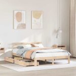 Vidaxl cadre de lit avec tiroirs 140x190 cm bois de pin massif sommier cadre de lit double cadre de lit ... Vidaxl cadre de lit avec tiroirs 140x190 cm bois de pin massif sommier cadre de lit double cadre de lit ...