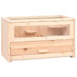 Vidaxl cage  hamster 60x30x35 cm bois massif de sapin maison pour hamster cage  rat cage  gerbille ...