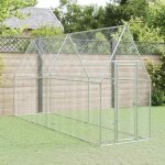 Vidaxl cage pour poules argenté 400x100x190 cm acier galvanisé poulailler enclos à poules poulailler ... Vidaxl cage pour poules argenté 400x100x190 cm acier galvanisé poulailler enclos à poules poulailler ...