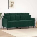 Vidaxl canap� � 2 places causeuse avec dossier et accoudoirs fauteuil avec oreillers meuble de salle ...
