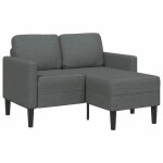 Vidaxl canapé 2 places avec méridienne en l gris foncé 125 cm tissu, canapé 2 places de chambre, causeuse, ... Vidaxl canapé 2 places avec méridienne en l gris foncé 125 cm tissu, canapé 2 places de chambre, causeuse, ...