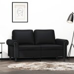 Vidaxl canapé à 2 places noir 120 cm similicuir 359499 Vidaxl canapé à 2 places noir 120 cm similicuir 359499