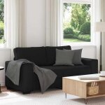 Vidaxl canap� � 2 places noir 140 cm tissu canap� canap� 2 places canap� en tissu divan canap� deux places ...