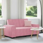 Vidaxl canap� � 2 places rose 160x78x84 cm velours canap� canap� deux places canap� 2 places en velours ...