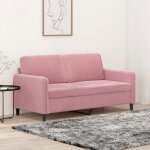 Vidaxl canap� � 2 places rose 140 cm velours 359445