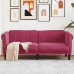 Vidaxl canap� � 2 places sofa avec pieds canap� rembourr� avec accoudoirs et dossier meuble de chambre ...