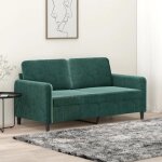 Vidaxl canap� � 2 places, causeuse avec dossier et accoudoirs, fauteuil avec oreillers, meuble de salle ...