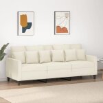 Vidaxl canapé à 3 places chaise de relaxation avec oreillers siège avec accoudoirs et dossier fauteuil ... Vidaxl canapé à 3 places chaise de relaxation avec oreillers siège avec accoudoirs et dossier fauteuil ...