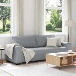 Vidaxl canap� � 3 places gris clair 220x77x82 cm tissu 4105176