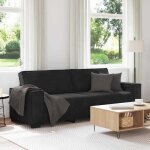 Vidaxl canapé à 3 places noir 180 cm velours, canapé, canapé trois places, canapé 3 places en velours, ... Vidaxl canapé à 3 places noir 180 cm velours, canapé, canapé trois places, canapé 3 places en velours, ...