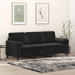 Vidaxl canapé 3 places avec oreillers décoratifs noir 180 cm velours canapé canapé de salon canapé 3 ... Vidaxl canapé 3 places avec oreillers décoratifs noir 180 cm velours canapé canapé de salon canapé 3 ...