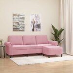 Vidaxl canapé à 3 places avec repose - pieds rose 180 cm velours canapé canapé avec repose - pieds canapé ... Vidaxl canapé à 3 places avec repose - pieds rose 180 cm velours canapé canapé avec repose - pieds canapé ...