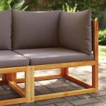 Vidaxl canap� dangle de jardin avec coussins en bois dacacia et rotin 4008172