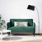 Vidaxl canap� causeuse vert fonc� 109 cm velours canap� deux places divan si�ges de salon canap� canap� ...