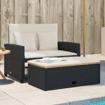 Vidaxl canap� de jardin 2 places coussins si�ge de patio meuble de terrasse balcon arri�re - cour ext�rieur ...