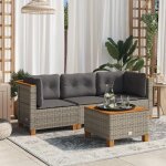 Vidaxl canapé de jardin avec coussins 3 places gris résine tressée canapé dextérieur siège de jardin ... Vidaxl canapé de jardin avec coussins 3 places gris résine tressée canapé dextérieur siège de jardin ...