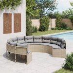 Vidaxl canapé de jardin avec coussins rond beige résine tressée canapé d?extérieur canapé de forme ronde ... Vidaxl canapé de jardin avec coussins rond beige résine tressée canapé d?extérieur canapé de forme ronde ...