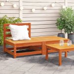 Vidaxl canap� de jardin sans accoudoirs avec repose - pieds si�ge avec dossier meuble de terrasse patio ...